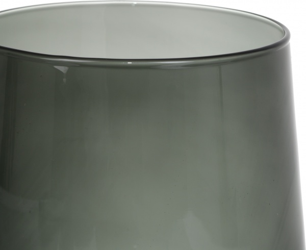 Ваза скляна Wrzesniak Glassworks Fin Grey 17-10546A 24,5 см сірий 