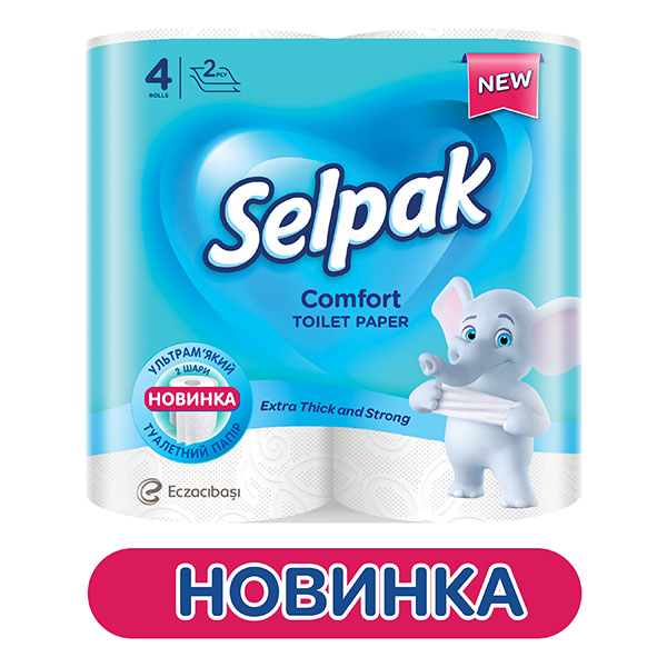 Туалетная бумага Silen двухслойная 4 шт.