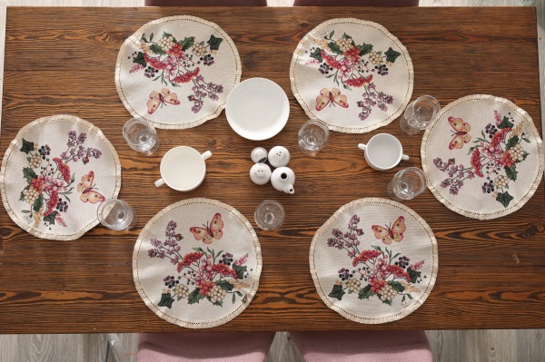 Серветка декоративна Прованс Лавандове поле d35 