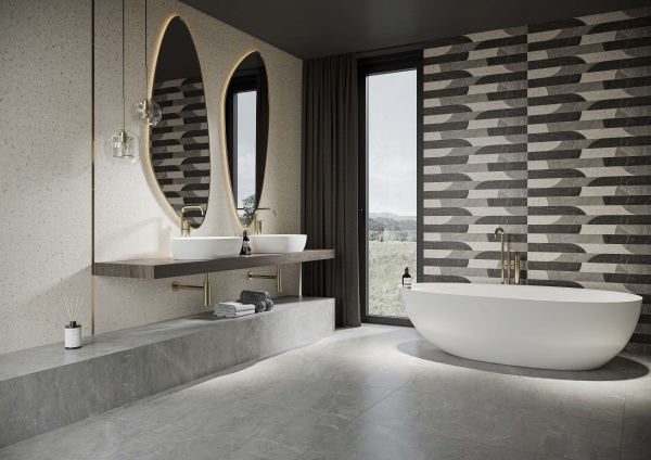 Плитка Ceramika Paradyz Magical Time Grey Decor Ret Mat. 29,8х89,8 