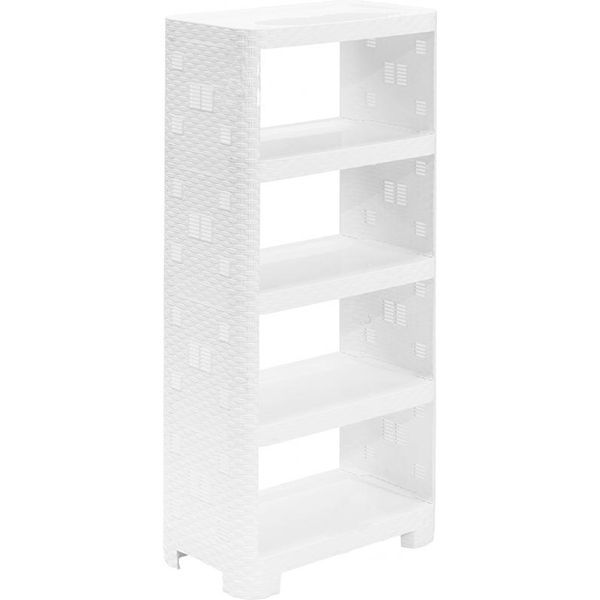 Этажерка Тарлев Ротанг 5-уровневая белая