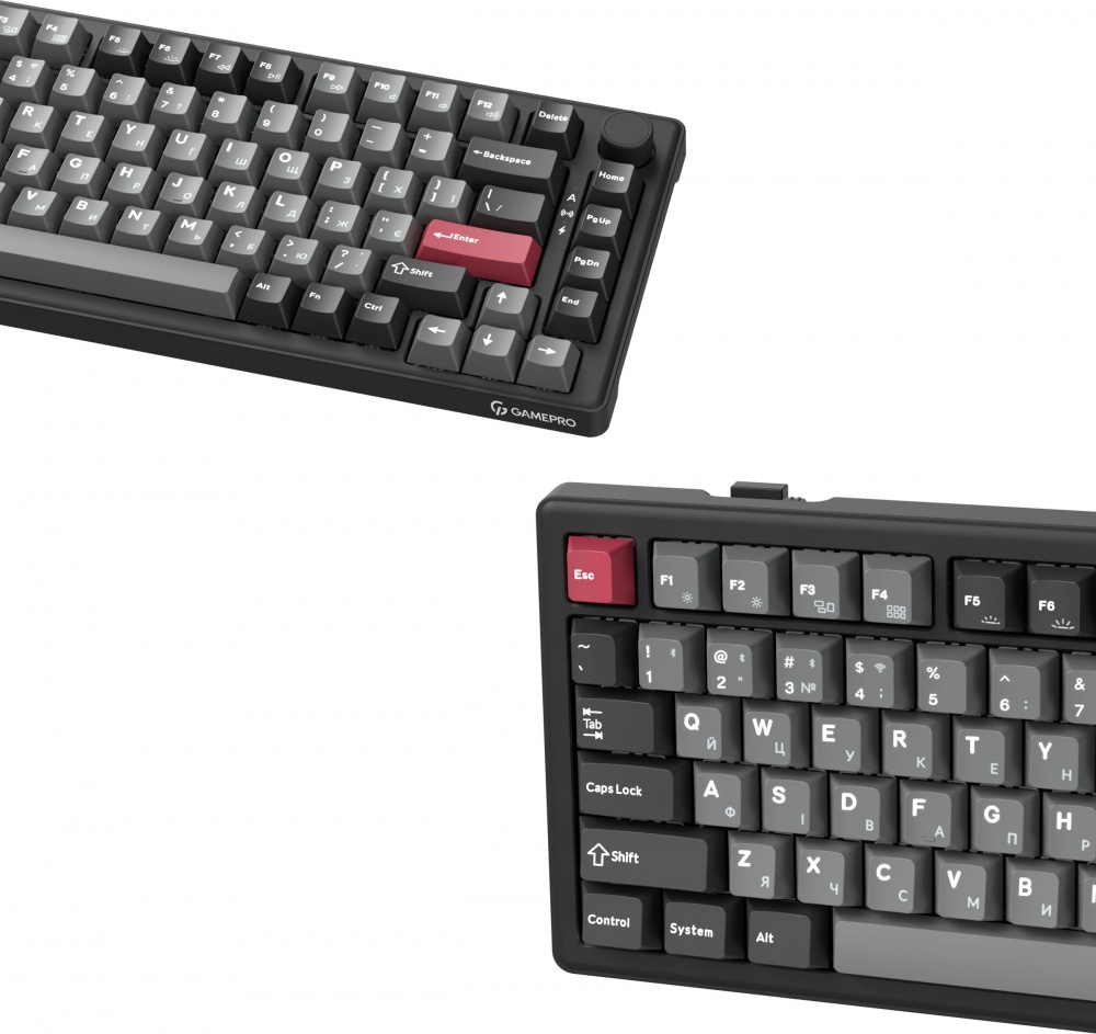 Клавиатура игровая GamePro (MK266BK) Asgard Yord Keychron Super Red Switch Wireless/Bluetooth/USB Black black