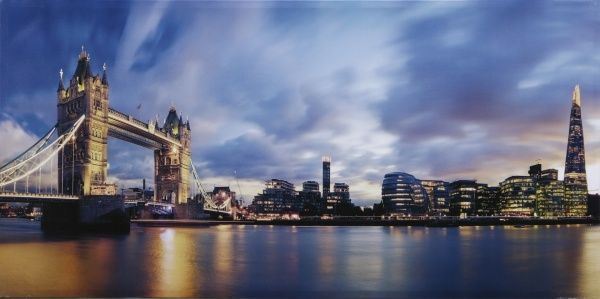 Репродукция Панорама города Лондон 00015 96x48 см 