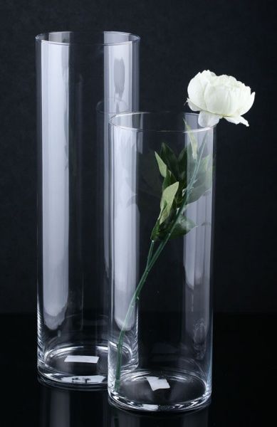 Ваза скляна Циліндр 16х50 см