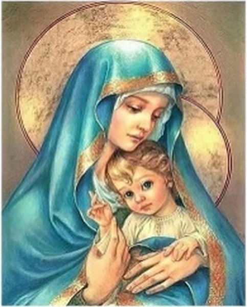 Набір для творчості Мадонна з немовлям 40x50 см 188786 Діамантові ручки 