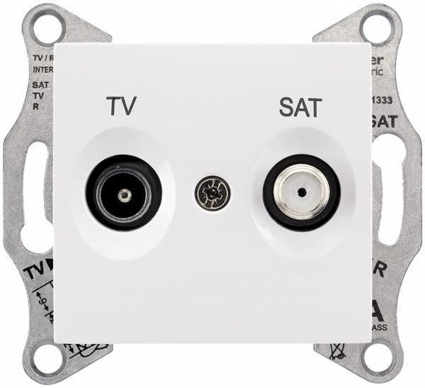 Розетка TV+SAT кінцева Schneider Electric Sedna білий SDN3401621
