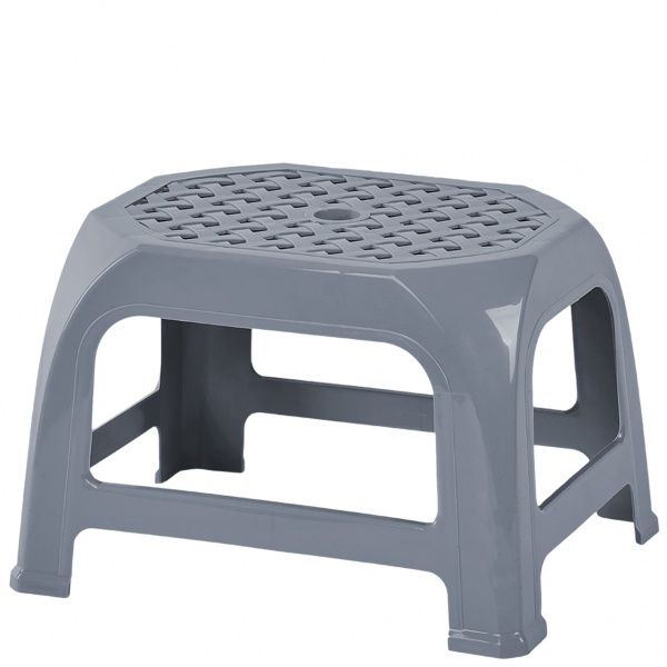Табурет пластиковый Алеана Кроха 20x24x30,5 см серый матовый 