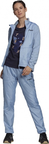 Джемпер Adidas W MT WINDFL JKT GQ2905 р. L голубой