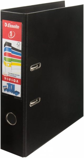 Папка-регистратор A4 Power 75 VIVIDA черная Esselte
