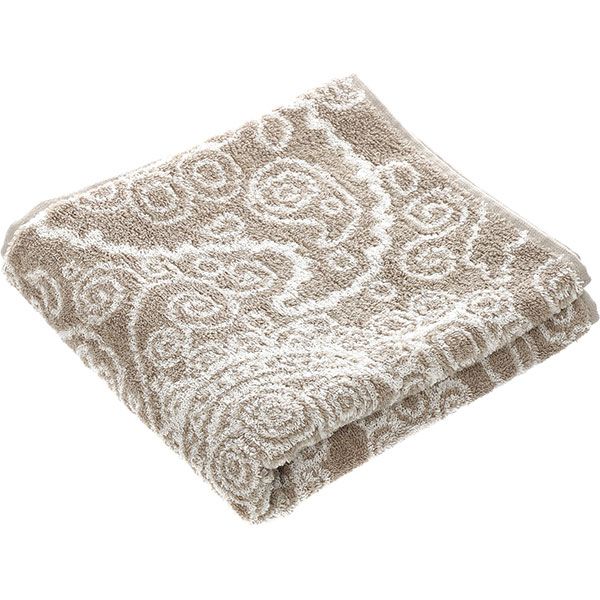 Полотенце La Nuit Жаккард бежевый/белый 50х90 см