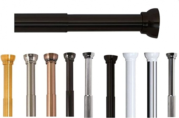 Телескопическая штанга Spirella для шторки Kreta 125x220 см черная