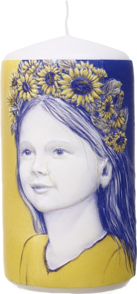 Свеча Цилиндр Девочка 60х110 мм в ассортименте Pako-If