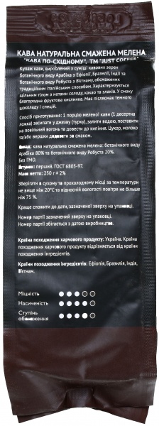 Кофе молотый JUST COFFEE по-восточному 250 г