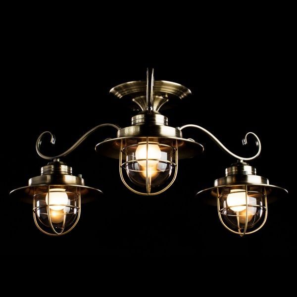 Люстра стельова Arte Lamp Lanterna A4579PL-3AB 3x60 Вт E27 антична бронза 