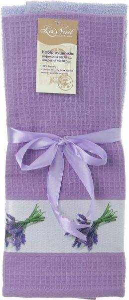 Набір рушників Provence 3D 40x70 см La Nuit фіолетово-бузковий 