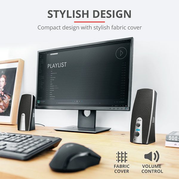 Акустическая система Trust Mila USB 2.0 black/silver  