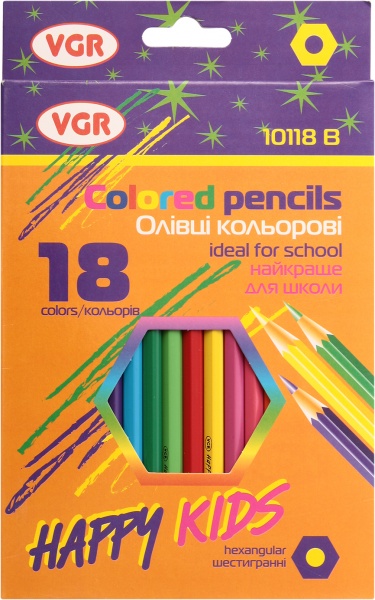 Олівці кольорові Happy kids VGR