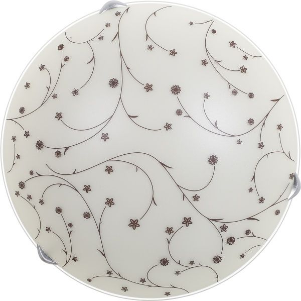 Світильник настінно-стельовий УТ Сяйво НПБ Галявина 2x60 Вт E27 бежевий 3009 