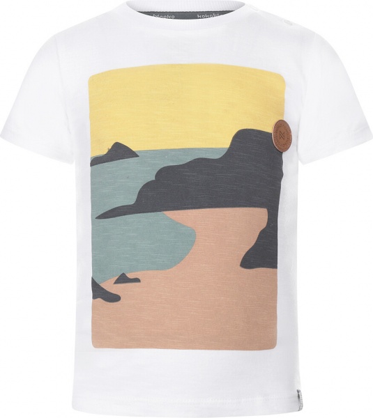 Футболка для мальчиков Koko Noko р.110 белый с рисунком T46844-37 