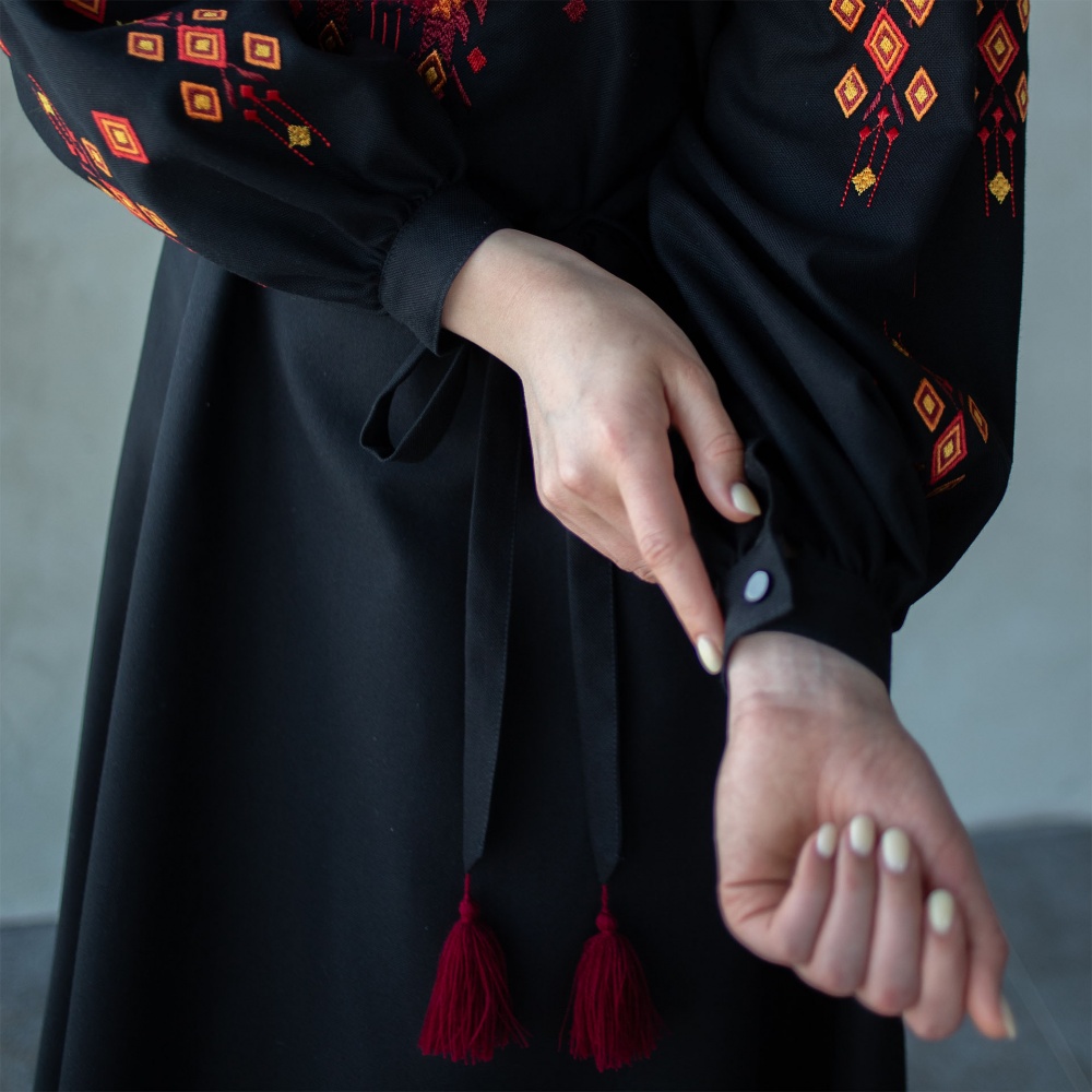 Платье Эдельвика черный р. L 391-24/00