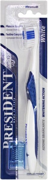 Зубная щетка PresiDENT White средней жесткости 1 шт.