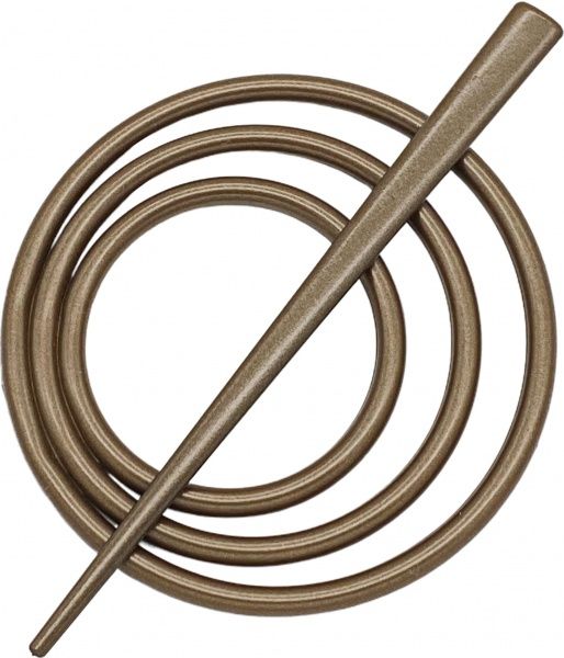 Заколка Коло d90 мм коричневий В0004-14 MISLT