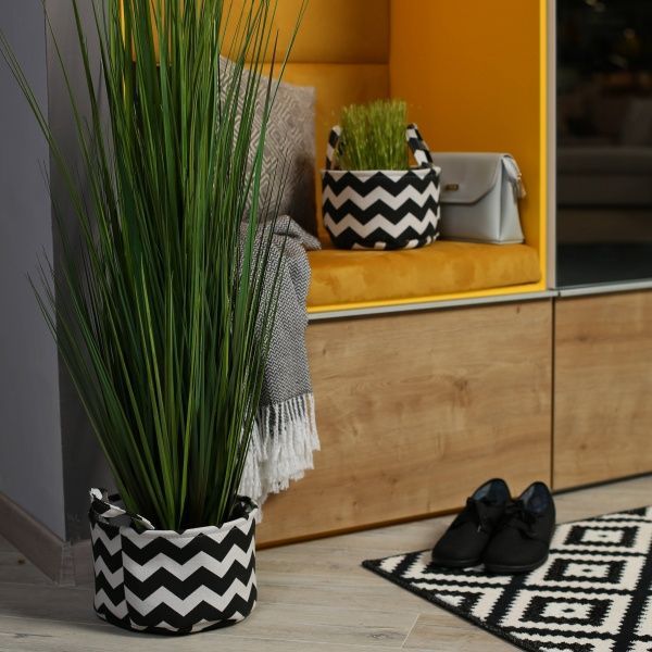 Корзина BW 30х18 см черно-белый