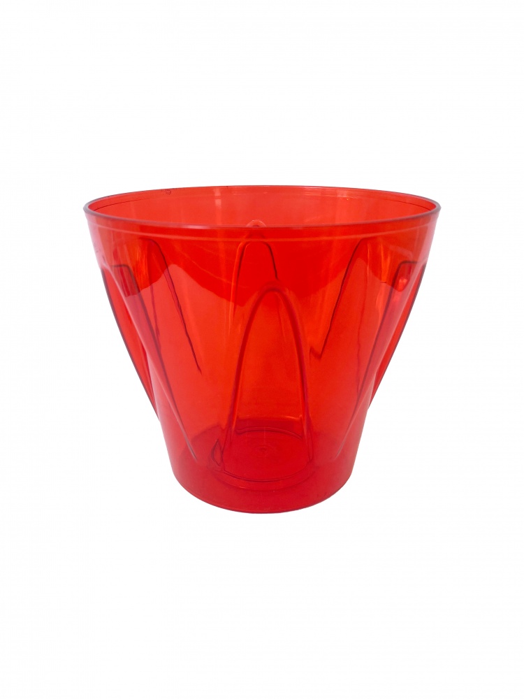 Кашпо пластик Аркада D 164 мм круглий червоний
