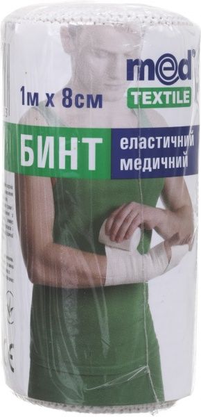 Бинт еластичний MEDTEXTILE середньої розтяжності 8х100 см білий