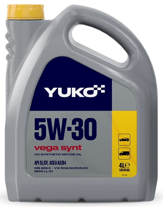 Моторна олива HC-гідрокрекінг YUKO Vega Synt 5W-30 4 л