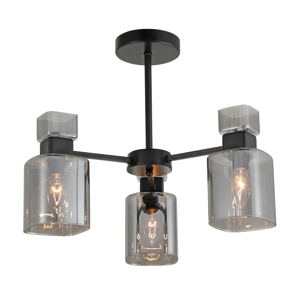 Люстра потолочная ARDERO Olivia 3x15 Вт E27 черный BL1130-1