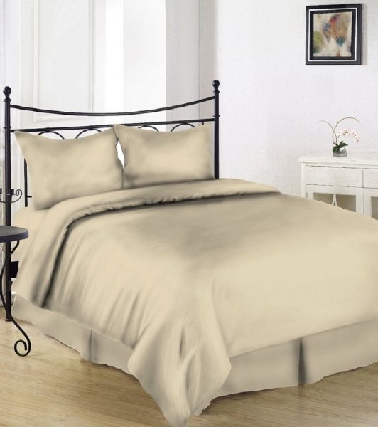 Наволочка сатин гладкокрашеный 50x70 см песочный 