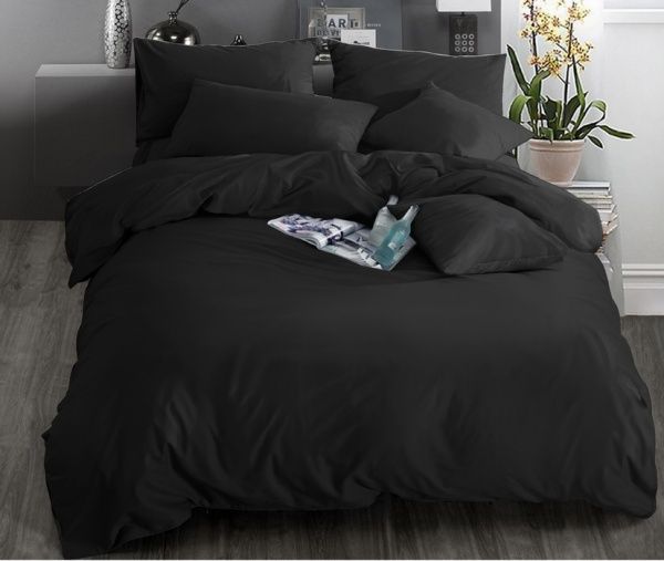 Комплект постільної білизни Чорний євро Word of Dream 