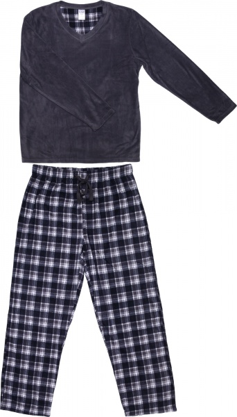 Костюм домашний мужской La Nuit Basic Check р. L светло-серый 