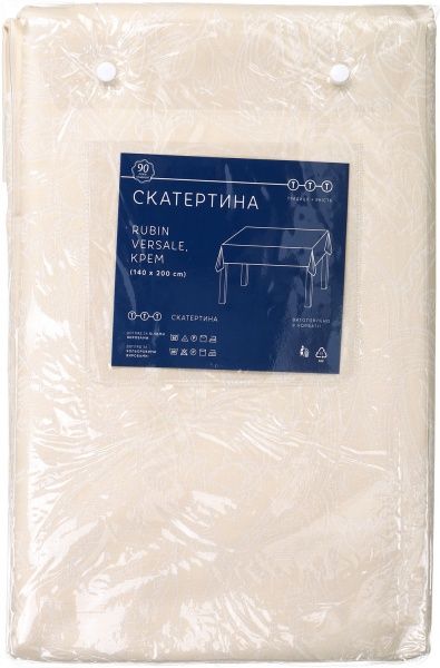 Скатертина Rubin Versale 140x200 см кремовий TTT 