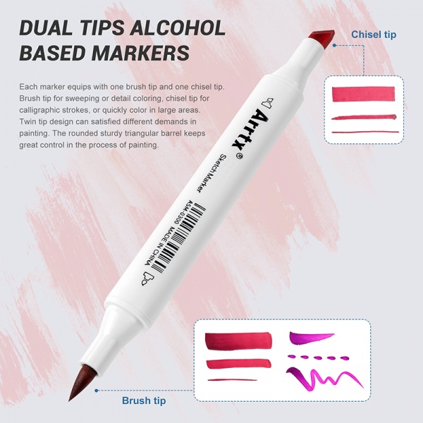 Набор спиртовых маркеров Arrtx Oros 80 цветов LC302406 