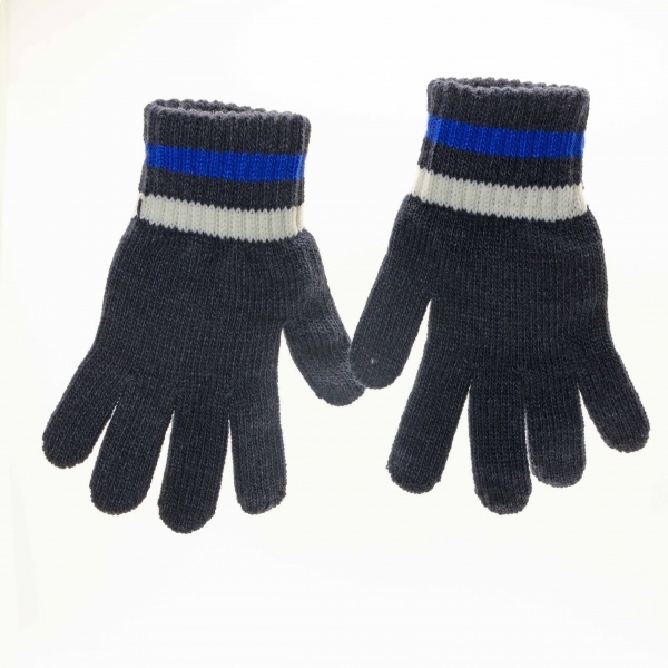 Перчатки Margot Bis City р.16 синий с черным 