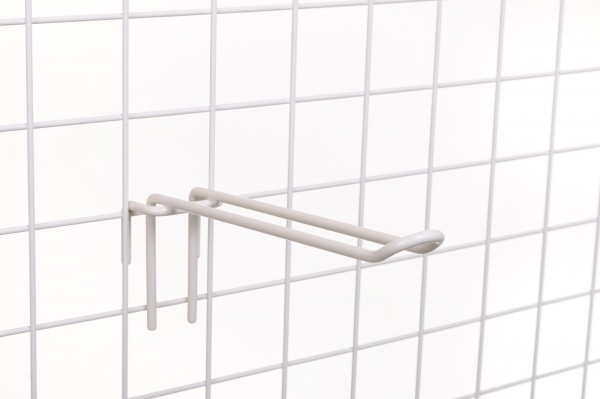 Гачок подвійний 150 мм 10 шт. білий