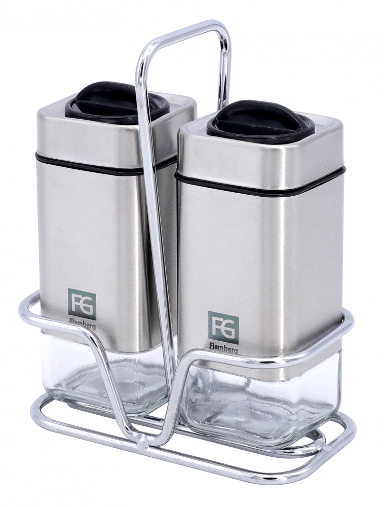 Набор для соли и перца Flamberg Premium на подставке Sprinkle 100 мл