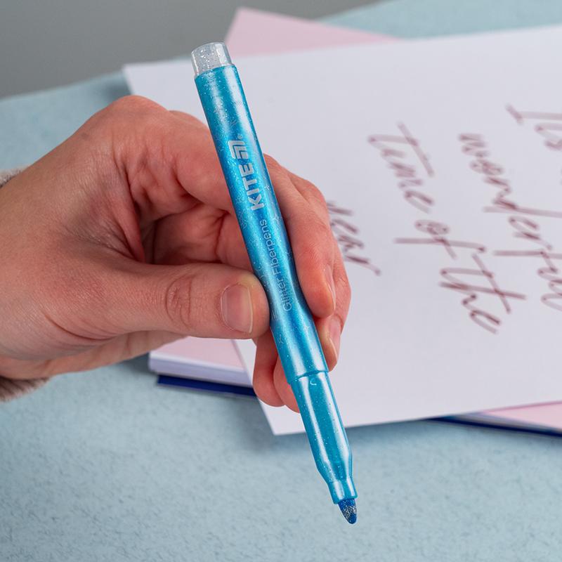 Набор фломастеров с блестками пастель Creative 6 шт. K-1148 KITE