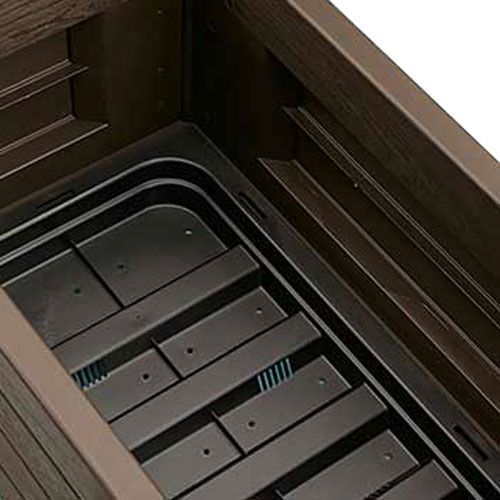 Вазон пластиковый Stefanplast Italia квадратный 30л зеленый (80035) 