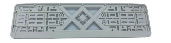 Рамка під номерний знак чиста біла 