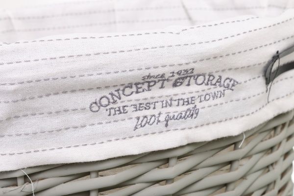 Кошик плетений Tony Bridge Basket з текстилем 34х26х15 см HQN20-4CD-4 