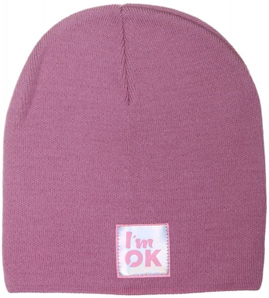 Шапочка дитяча для дівчинки Kraft+ 9752 р.52-54 темна пудра 