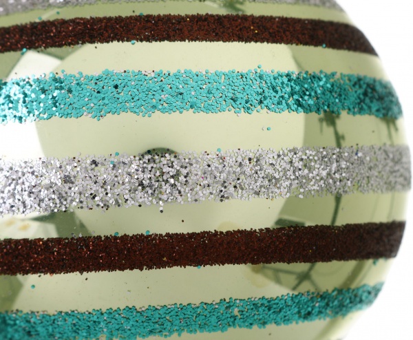 Шар новогодний орнамент d 80 мм в ассортименте .0182