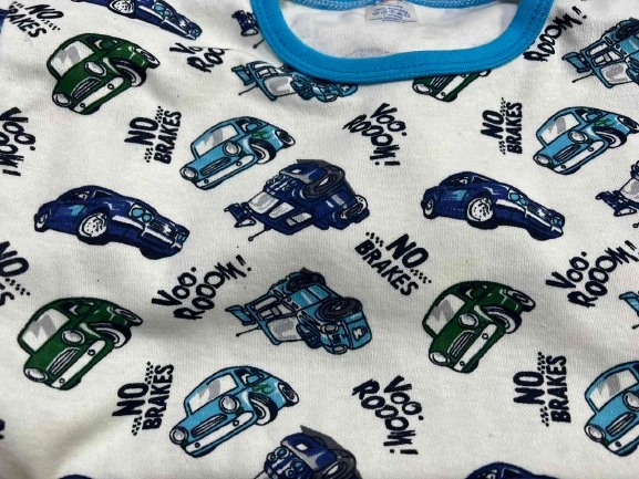 Піжама дитяча для хлопчиків Моя планета Машини р.98–104 білий із блакитним Пж300-5 