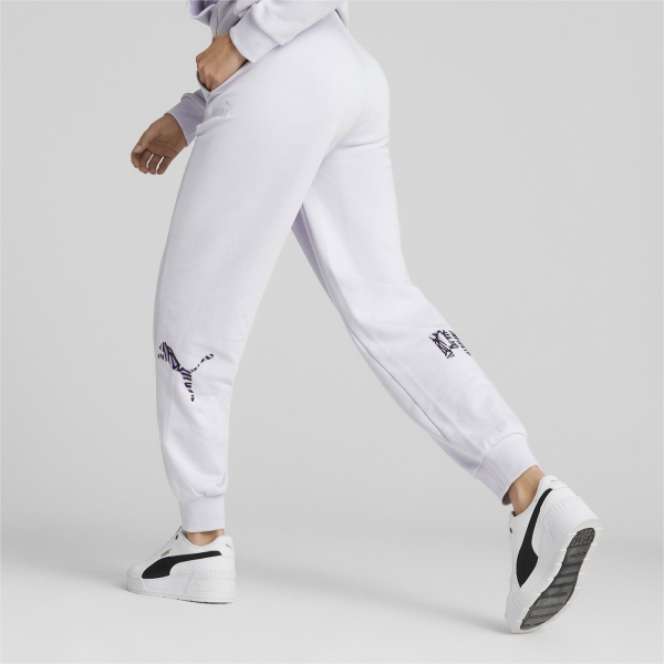 Брюки Puma PUMA POWER NOVA SHINE COLORBLOCK HIGH-WAIST PANTS TR 67444768 р. S голубой