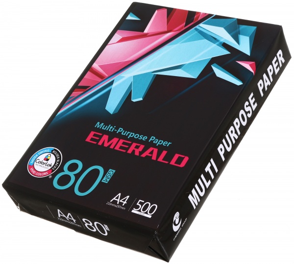 Папір офісний Emerald A4 80 г/м білий 500 аркушів 