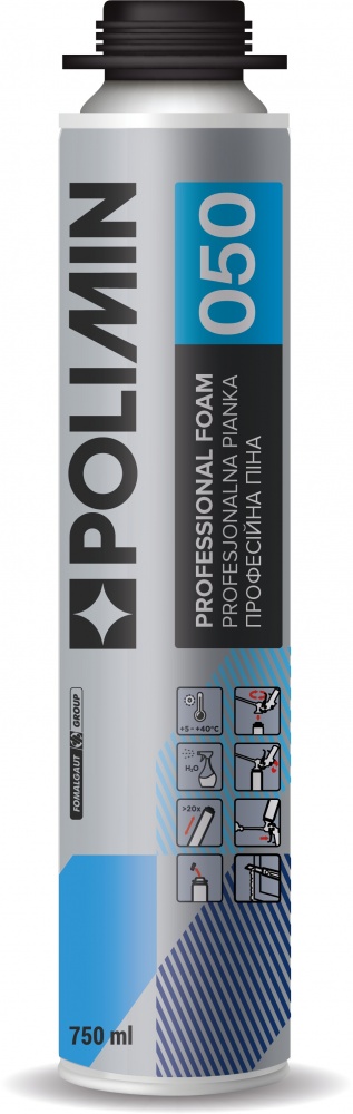 Пена монтажная Polimin PROFESSIONAL FOAM 050 750 мл