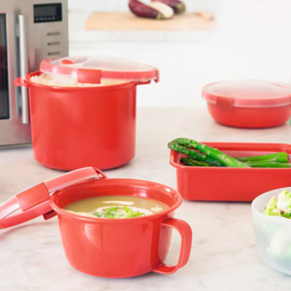 Контейнер із кришкою Microwave Steamer 1,6 л червоний Curver